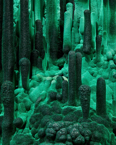 Illumination Emerald City&rdquo;, Malachite Stalactites Detail, Star of the Congo Mine, Lubumbashi, Haut-Katanga, DRC 36 cm tall x 27 cm wide