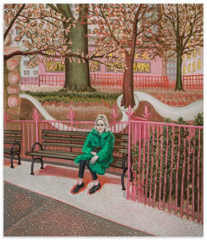 PATTY HORING Woman in Green Coat, 2023