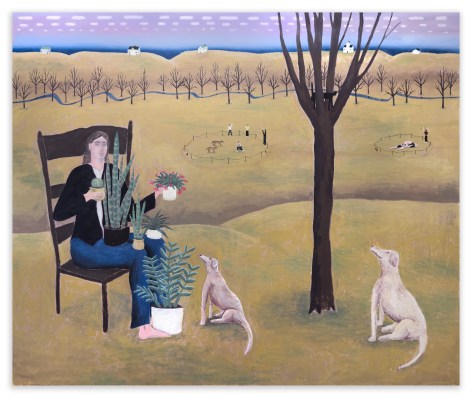 WILLIAM SCHAEUBLE Woman With Her Plants