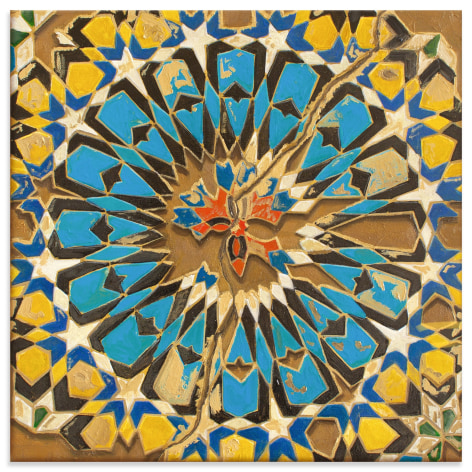 JAMES RAZKO Tile Composition in Yellow and Blue, 2023