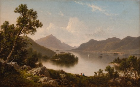 David Johnson (1827&ndash;1908), &quot;Lake George,&quot; c. 1870. Oil on canvas, 10 x 16 in.