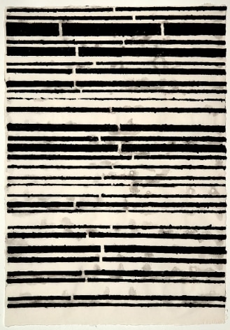Black Stripes handmade linen and abaca paper