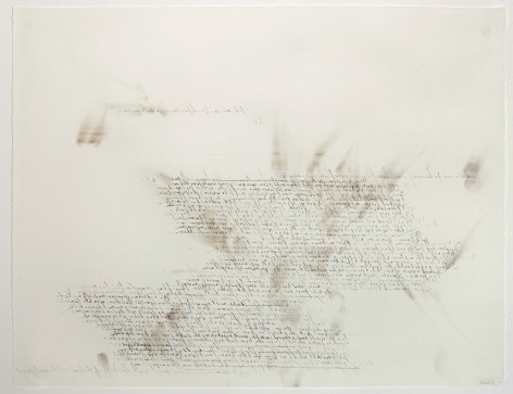 Nina Simone smoke and graphite, backwards script on rag paper