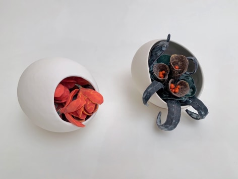 Bradley Sabin Floral Egg V and VI, 2020