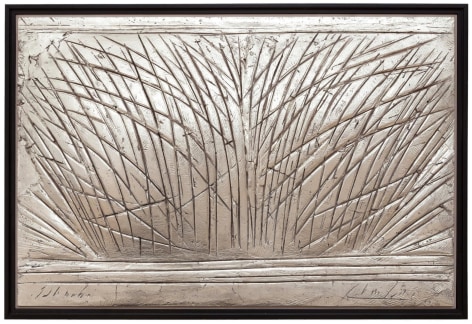 LaPlace white gold leaf over beige clay