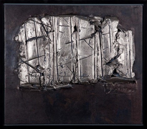 Bistineau Asian and palladium leaf over gray clay
