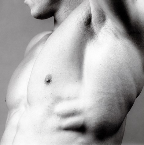 Male nude's chest and armpit.