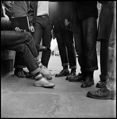 American Boys' Feet on Street, Paris, France, 1951