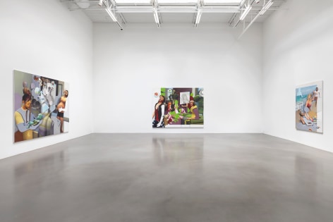 Installation view, Shifted Sims