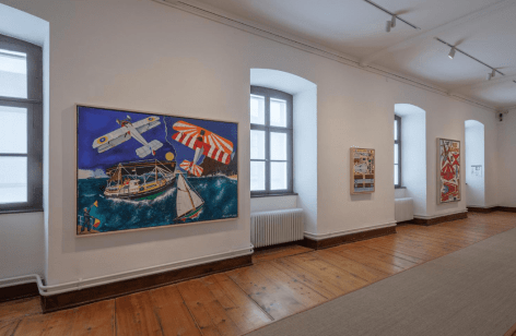 Installation View, Malcolm Morley, Hall Art Foundation | Schloss Derneburg Museum, July 1, 2017 - May 20, 2018, Derneburg, Germany