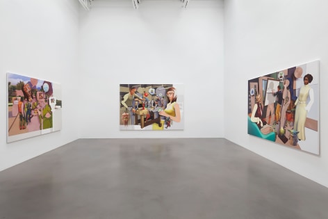 Installation view, Shifted Sims