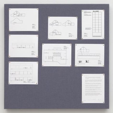 Liam Gillick Pinboard Project (Blue Gray)