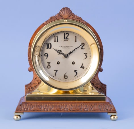 Rare Chelsea &quot;Commander Clock with Carved No. 1 Base with 6Inch Special Dial, circa 1911