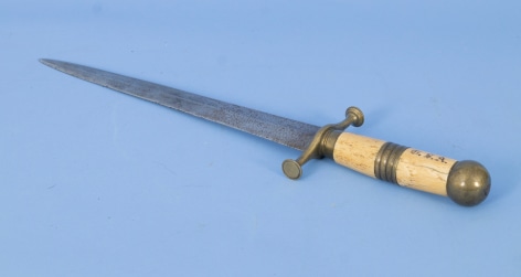 Whale Bone and Brass Sailors Dagger, Last quarter 19th Century