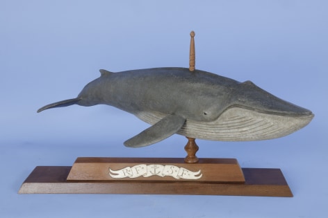 Fine Carved and Painted Right Whale by Roland Frank Smith Finney a Highly Recognized American Folk Carver 20th/21st Century.