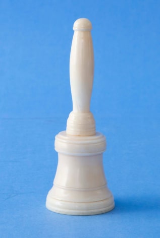 Whale ivory Scrimshaw Pick Wick in the Form of a Bell, American Mid-19th Century