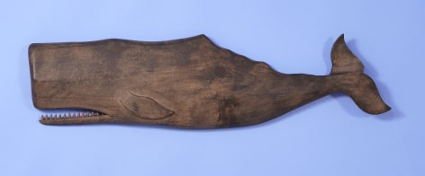 Carved and Painted 36&quot; Carved Sperm Whale by Clark Voorees