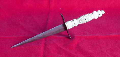 Carved Whalebone Griped Dagger, Last Quarter 19th Century, Last Quarter 19th Century