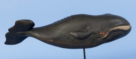 Fine Carved and Painted Right Whale by an unknown American Artist circa 1940