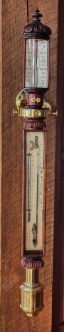Exceptional Carved Mahogany Ship's Barometer signed &quot;Henry Frodsham Liverpool&quot; circa 1850