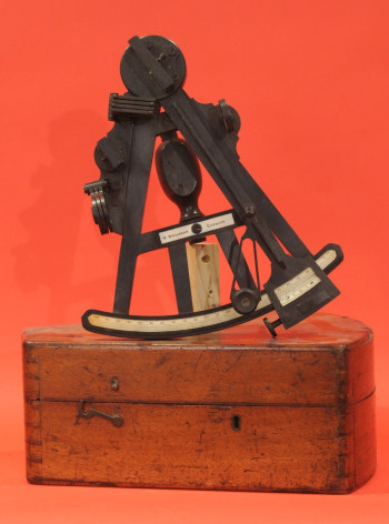 W. Weicht Ebony and Brass Octant