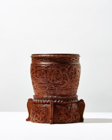 Carved Wooden Vase