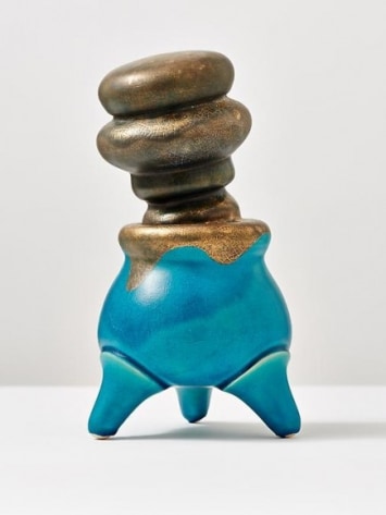 Turquoise Pot with Smoke