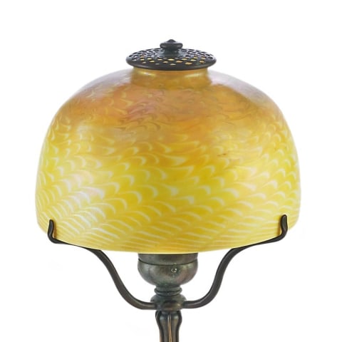 Amber Damascene Table Lamp