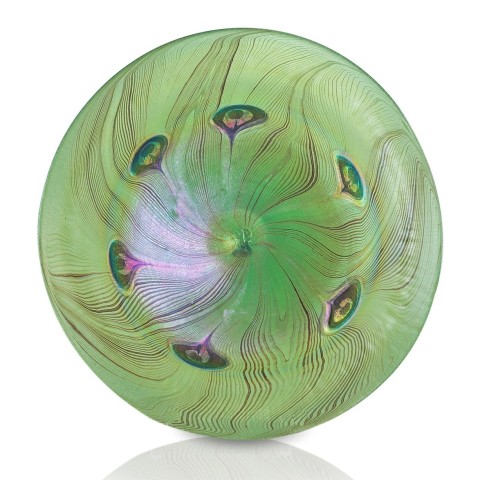 Peacock Favrile Plaque