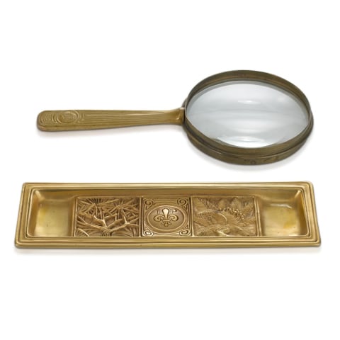 Bookmark Magnifier Glass and Pen Tray