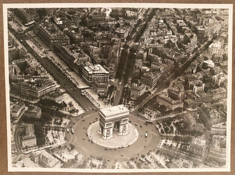 AERIAL PHOTOS PARIS FRANCE 1929 JOLIOT AIRPLANE PILOT