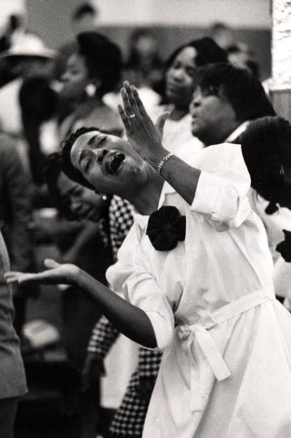 Can&rsquo;t Help But Ride The Spirit: An usher at the United House of Prayer surrenders to the sound of the gospel in Harlem, New York, 1994.