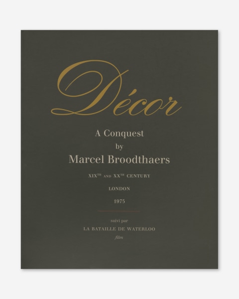 Marcel Broodthaers: Decor (2007) catalogue cover