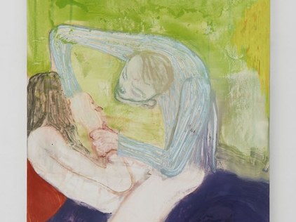 Kantarovsky painting male figure on bed