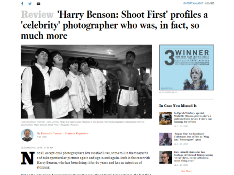 Harry Benson: Shoot First' profiles a 'celebrity' photographer who was, in fact, so much more. - LA Times