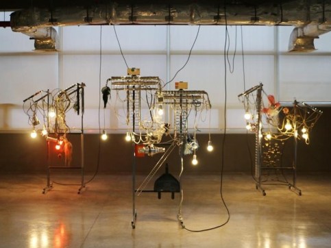 haegue yang, installation view of strange attractors, tate st ives, cornwall, 2020