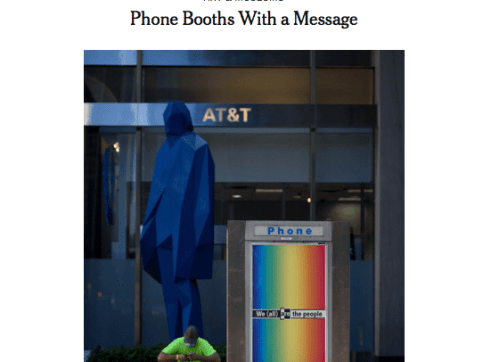 press: phone booths with a message