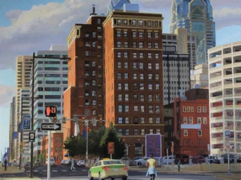 Larry Francis, City Streets, Oil On Canvas