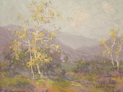 EDGAR PAYNE (1883-1947), Sycamores in Landscape