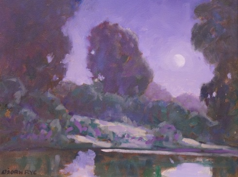 BJORN RYE (1942-1998), Moonlight, Santa Ynez River, 9/17/96