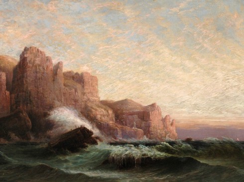 WILLIAM LEES JUDSON (1842-1928), Coast Scene with Lighthouse, 1879