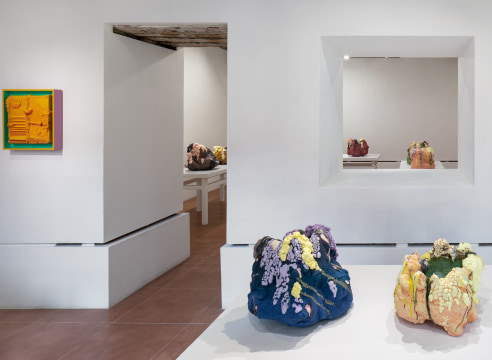 Installation view of Brian Rochefort ceramics