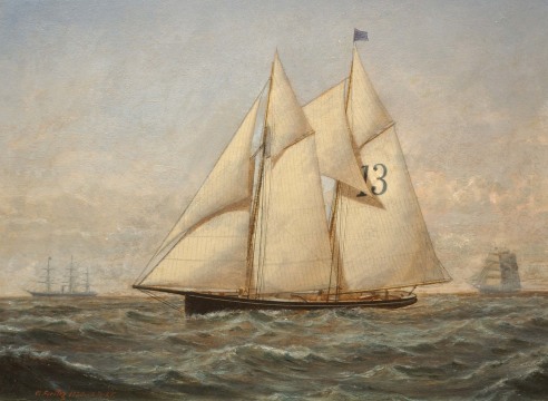 New York Pilot schooner No. 13 by Conrad Freitag