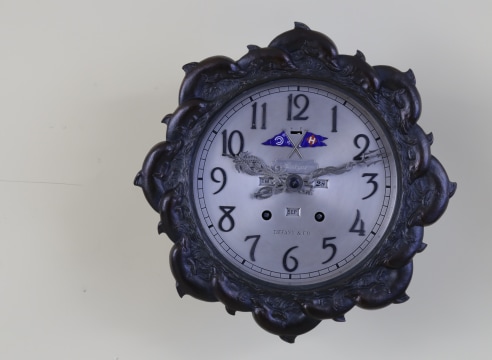 Rare Tiffany Makers Ship Strike Clock with Perpetual Calendar, Made for the Yacht Halcyon in 1907