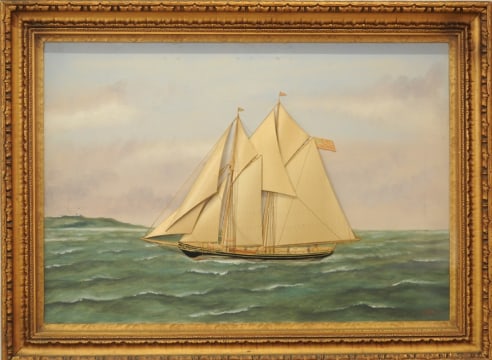 Schooner Yacht &quot;Ethel Mildred&quot; by Thomas Willis