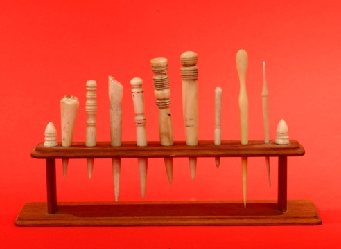 Collection of Nine Small Whale Bone Implements