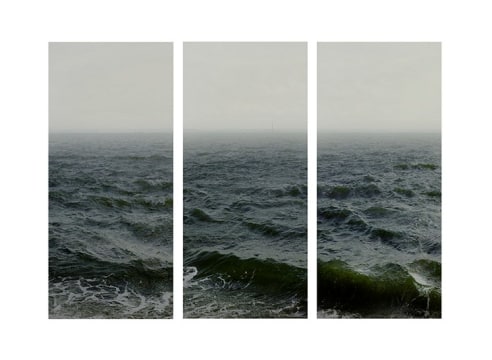 Water III, part 1, 2 and 3 (Shoeburyness towards the Isle of Grain, England) from the series "Dark Line" , Nadav kander