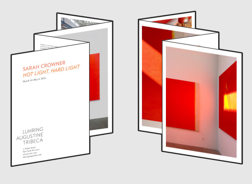 Sarah Crowner exhibition brochure