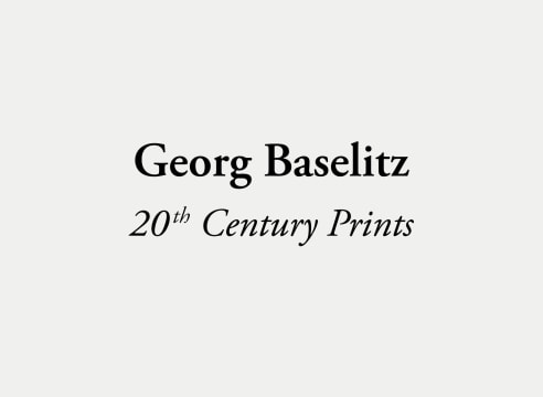 Georg Baseitz Digital Catalog cover