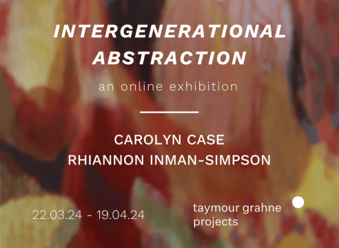 Exhibition graphic for two person show with Carolyn Case at Taymour Grahne Projects